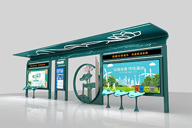荷花元素候车亭设计创意公交站台方案设计新款公交候车亭图片